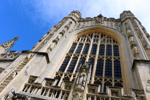 Looking up at Bath Abbey
